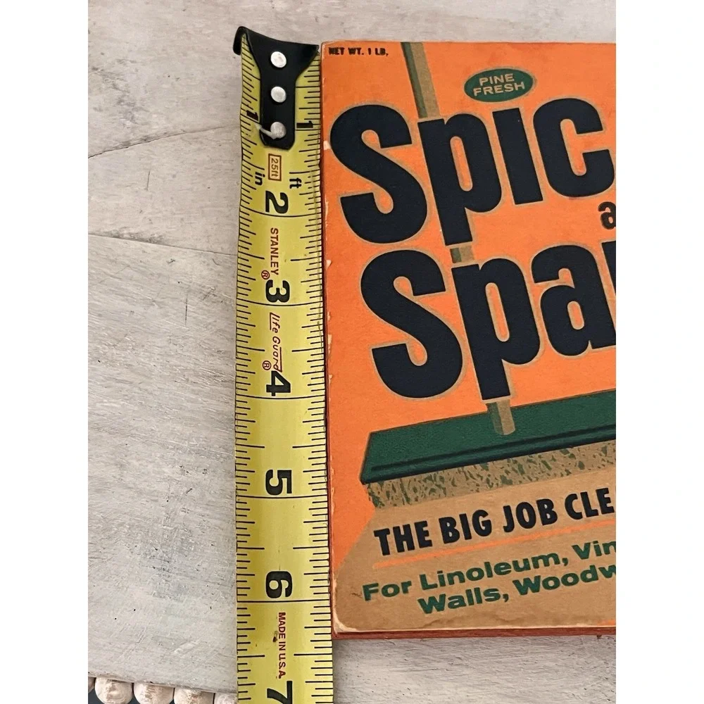 Vintage Spik N Span All Purpose Cleanser Wood Sign Decor Farmhouse Kitchen